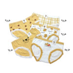 شورت نخ پنبه ای عروسکی خرس زرد