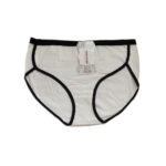 شورت نخی اسپرت نواردوزی شده رنگ سفید