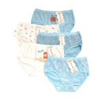 شورت نخی عروسکی طرح خرس آبی سایز xl