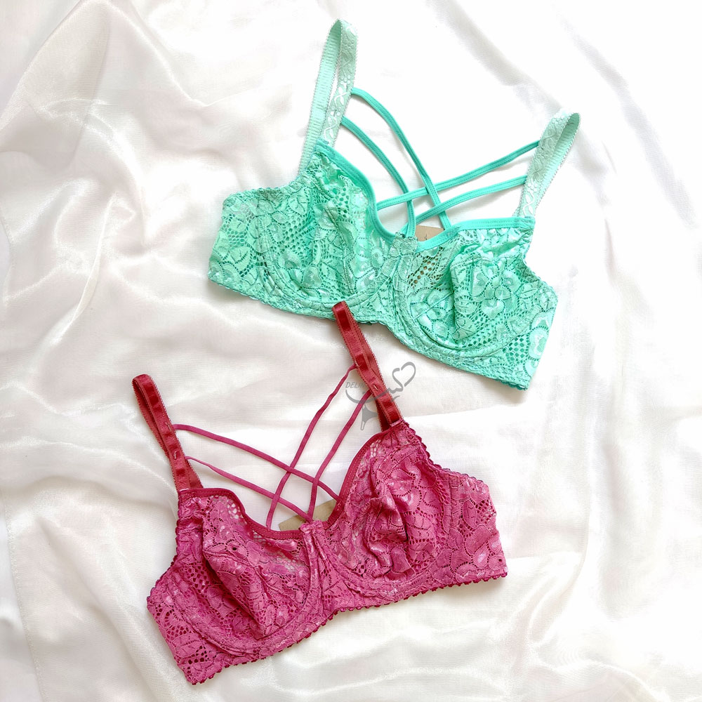 dantel-with-4harness-bra-02 سوتین گیپور فنردار 4 هارنسی رنگ سبز و بنفش