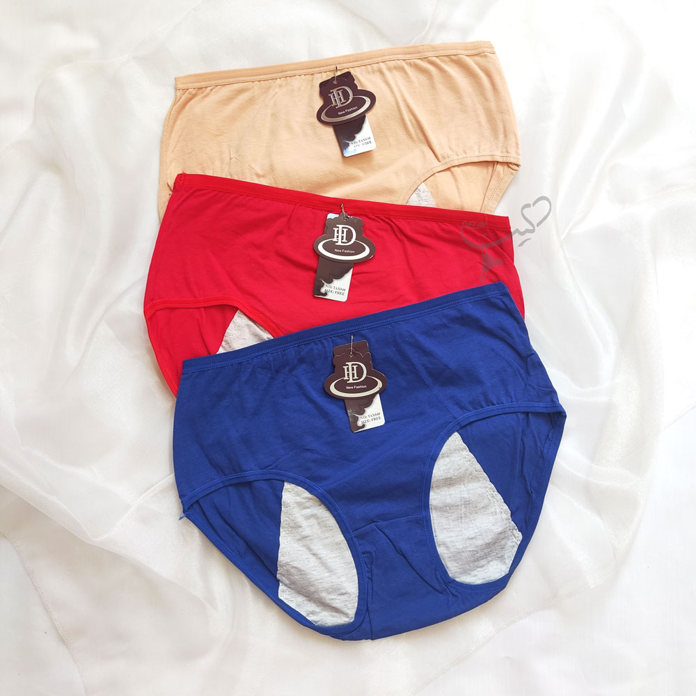 شورت قاعدگی نخ پنبه ای ساده