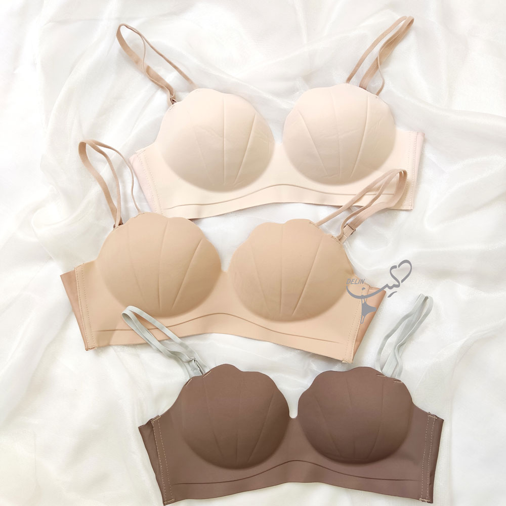 سوتین لیزری صدفی رنگ کرمی و قهوه ای